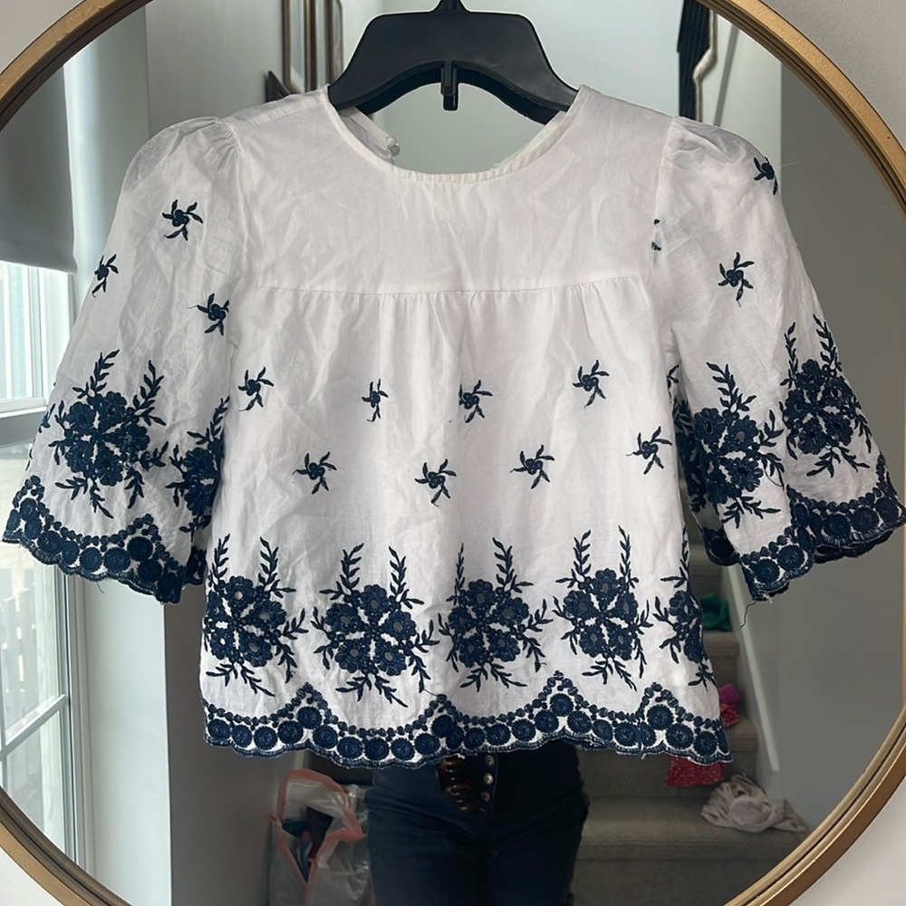 Embroidered top